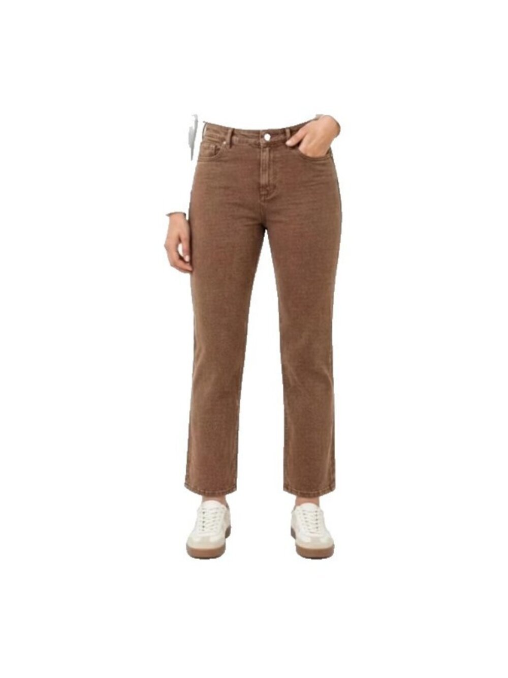 NWT Well Worn Women's 12/32 High Rise Classic Straight Jeans Stretch Brown B0685